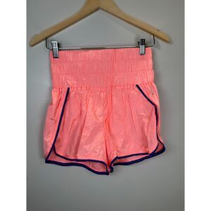 Free People Women's Size S Pink Running Shorts The Way Home Elastic Waist
